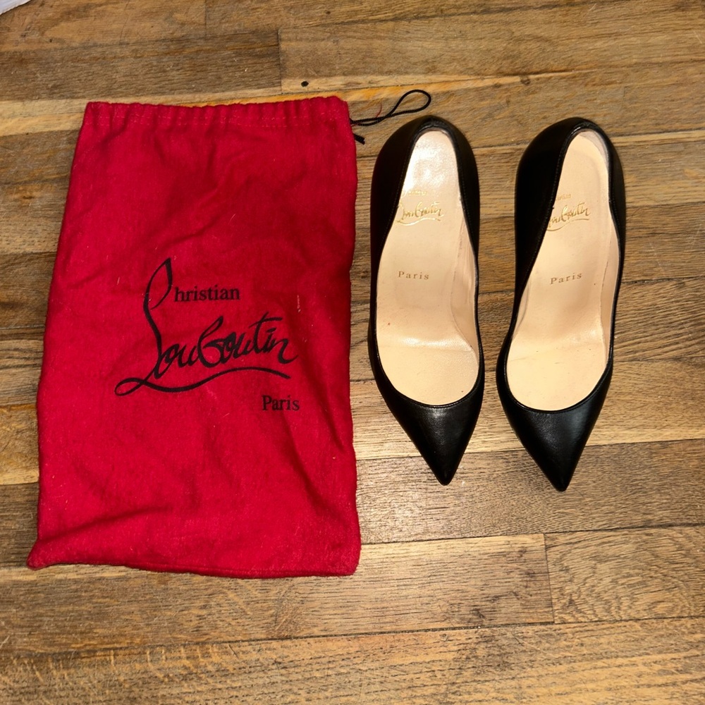 Christian Louboutin Black Heels with Pointed Toe